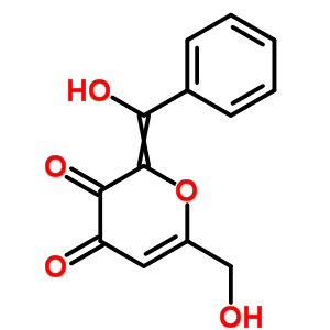 4H-pyran-4-one, 2-benzoyl-3-hydroxy-6-(hydroxymethyl)- Structure,33777-41-2Structure