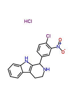 1-(4-氯-3-硝基苯基)-2,3,4,9-四氢-1H-beta-咔啉盐酸盐结构式_3380-78-7结构式