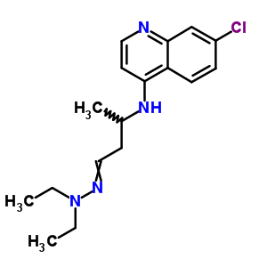 Butanal,3-[(7-chloro-4-quinolinyl)amino]-, 2,2-diethylhydrazone Structure,34033-30-2Structure