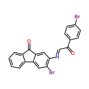 3-Bromo-2-[[2-(4-bromophenyl)-2-oxo-ethylidene]amino]fluoren-9-one Structure,3405-16-1Structure