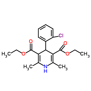 3,5-Pyridinedicarboxylicacid, 4-(2-chlorophenyl)-1,4-dihydro-2,6-dimethyl-, 3,5-diethyl ester Structure,34148-67-9Structure