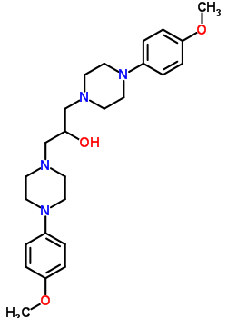 1,3-Bis[4-(p-methoxyphenyl)-1-piperazinyl ]-2-propanol Structure,34244-69-4Structure