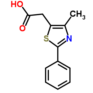 4-Methyl-2-phenyl-5-thiazoleacetic acid Structure,34272-67-8Structure