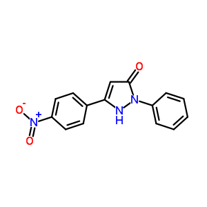 5-(4-Nitrophenyl)-2-phenyl-2,4-dihydro-3h-pyrazol-3-one Structure,34320-83-7Structure