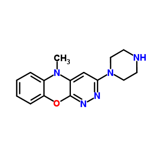 5-Methyl-3-(1-piperazinyl)-5h-pyridazino[3,4-b][1,4]benzoxazine Structure,34352-60-8Structure