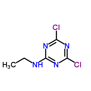 2,4-Dichloro-6-ethylamino-s-triazine Structure,3440-19-5Structure