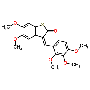 Benzo[b]thiophen-2(3h)-one,5,6-dimethoxy-3-[(2,3,4-trimethoxyphenyl)methylene]- Structure,344243-13-6Structure