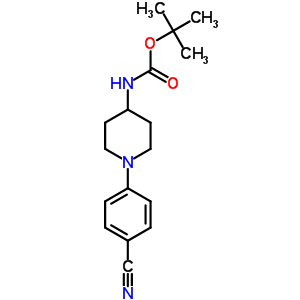 Tert-butyl n-[1-(4-cyanophenyl)-4-piperidinyl ] carbamate Structure,344566-78-5Structure