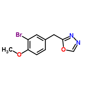 2-(3-Bromo-4-methoxy-benzyl)-[1,3,4]oxadiazole Structure,344886-48-2Structure