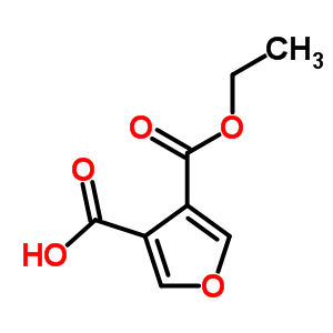 3,4-Furandicarboxylicacid, 3-ethyl ester Structure,34501-80-9Structure