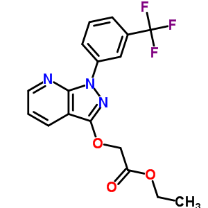 [[1-[3-(Trifluoromethyl)phenyl ]-1h-pyrazolo[3,4-b]pyridin-3-yl ]oxy]acetic acid ethyl ester Structure,34580-65-9Structure