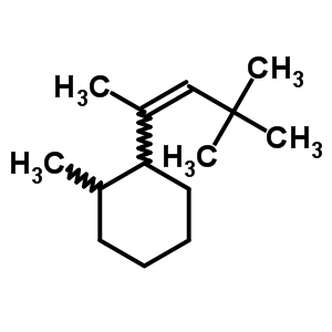 [1a,2b(Z)]-(9CI)-1-甲基-2-(1,3,3-三甲基-1-丁烯)-环己烷结构式_34611-79-5结构式