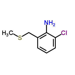 Benzenamine,2-chloro-6-[(methylthio)methyl]- Structure,34774-88-4Structure