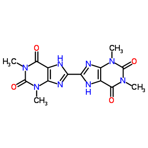 8-(1,3-Dimethyl-2,6-dioxo-7h-purin-8-yl)-1,3-dimethyl-7h-purine-2,6-dione Structure,34839-28-6Structure