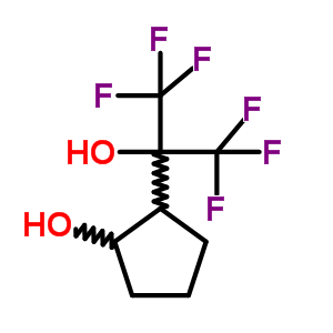 2-(1,1,1,3,3,3-Hexafluoro-2-hydroxypropan-2-yl)   cyclopentanol Structure,34844-38-7Structure