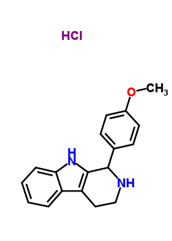 1-(4-Methoxyphenyl)-2,3,4,9-tetrahydro-1H-beta-carboline hydrochloride Structure,3489-15-4Structure