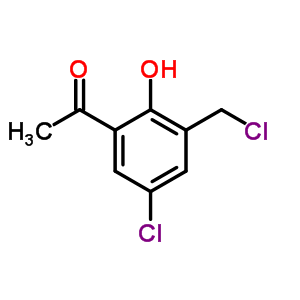 1-(5-氯-3-氯甲基-2-羟基苯基)-乙酮结构式_34987-36-5结构式