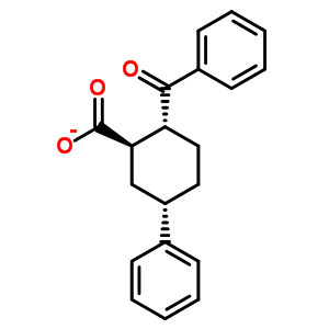 2-Trans-benzoyl-5-trans-phenyl-1-cyclohexanecarboxylic acid Structure,35033-79-5Structure