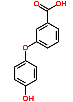 3-(4-Hydroxy)phenoxybenzoic acid Structure,35065-12-4Structure