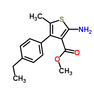 Methyl 2-amino-4-(4-ethylphenyl)-5-methylthiophene-3-carboxylate Structure,350989-69-4Structure