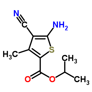 Isopropyl 5-amino-4-cyano-3-methylthiophene-2-carboxylate Structure,350997-06-7Structure