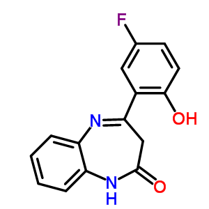 1,3-Dihydro-4-(5-fluoro-2-hydroxyphenyl)-2H-1,5-benzodiazepin-2-one Structure,351003-09-3Structure