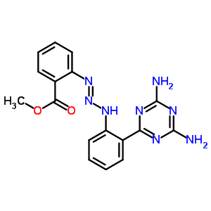 Methyl 2-[[2-(4,6-diamino-1,3,5-triazin-2-yl)phenyl]amino]diazenylbenzoate Structure,35107-25-6Structure