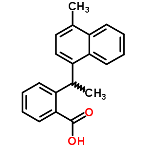 Benzoic acid,2-[1-(4-methyl-1-naphthalenyl)ethyl]- Structure,35187-31-6Structure