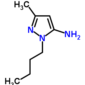 2-丁基-5-甲基-2H-吡唑-3-胺结构式_3524-35-4结构式