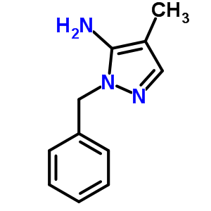 2-苄基-4-甲基-2H-吡唑-3-胺结构式_3528-49-2结构式