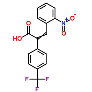 3-(2-Nitrophenyl)-2-[4-(trifluoromethyl)phenyl]prop-2-enoic acid Structure,35318-44-6Structure