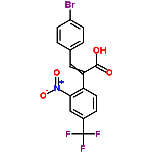 Benzeneacetic acid, a-[(4-bromophenyl)methylene]-2-nitro-4-(trifluoromethyl)- Structure,35318-47-9Structure