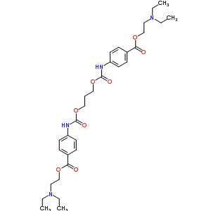 2-Diethylaminoethyl 4-[3-[[4-(2-diethylaminoethoxycarbonyl)phenyl]carbamoyloxy]propoxycarbonylamino]benzoate Structure,3565-92-2Structure