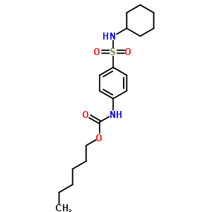 Hexyl n-[4-(cyclohexylsulfamoyl)phenyl]carbamate Structure,35819-71-7Structure