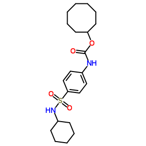 Cyclooctyl n-[4-(cyclohexylsulfamoyl)phenyl]carbamate Structure,35819-79-5Structure