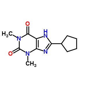 8-Cyclopentyl-1,3-dimethylxanthine Structure,35873-49-5Structure