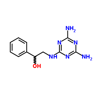 Benzenemethanol, a-[[(4,6-diamino-1,3,5-triazin-2-yl)amino]methyl]- Structure,3603-53-0Structure