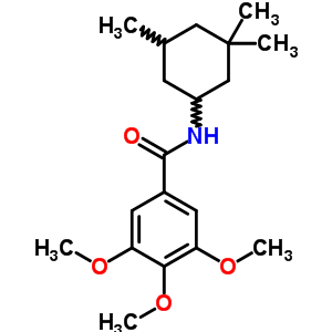 3,4,5-三甲氧基-n-(3,3,5-三甲基环己基)-苯甲酰胺结构式_36101-80-1结构式