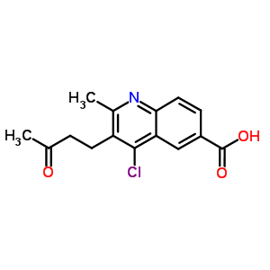 4-氯-2-甲基-3-(3-氧代-丁基)喹啉-6-羧酸结构式_36164-39-3结构式