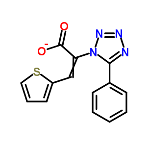 2-(5-苯基-1H-四唑-1-基)-3-噻吩-2-丙烯酸结构式_36283-09-7结构式