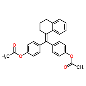 4-[[4-Acetoxyphenyl ](3,4-dihydronaphthalen-1(2h)-ylidene)methyl ]phenol acetate Structure,36415-57-3Structure