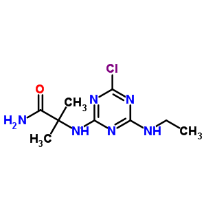 2-Chloro-4-(1-carbamoyl-1-methylethylamino)-6-ethylamino-1,3,5-triazine Structure,36576-42-8Structure