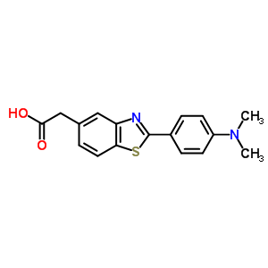 2-[4-(Dimethylamino)phenyl ]-5-benzothiazoleacetic acid Structure,36774-73-9Structure