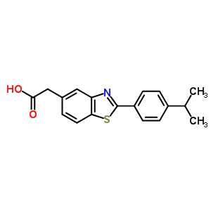 2-(4-Isopropylphenyl)-5-benzothiazoleacetic acid Structure,36782-45-3Structure