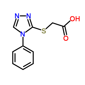 (4-苯基-4H-1,2,4-噻唑-3-基)硫代]乙酸结构式_3682-28-8结构式