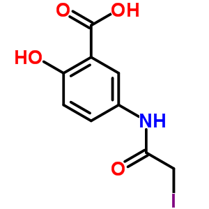 Benzoic acid,2-hydroxy-5-[(2-iodoacetyl)amino]- Structure,36930-65-1Structure