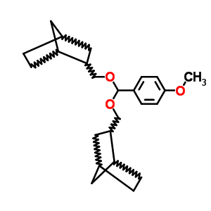 Bicyclo[2.2.1]heptane,2,2-[[(4-methoxyphenyl)methylene]bis(oxymethylene)]bis- Structure,37003-19-3Structure