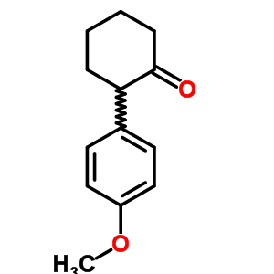 Cyclohexanone,2-(4-methoxyphenyl)- Structure,37087-68-6Structure