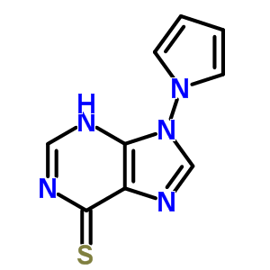 6H-purine-6-thione,1,9-dihydro-9-(1h-pyrrol-1-yl)- Structure,37154-83-9Structure