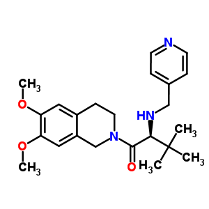 1-Butanone,1-(3,4-dihydro-6,7-dimethoxy-2(1h)-isoquinolinyl)-3,3-dimethyl-2-(4-pyridinylmethyl)amino-,(2s)- Structure,372523-75-6Structure